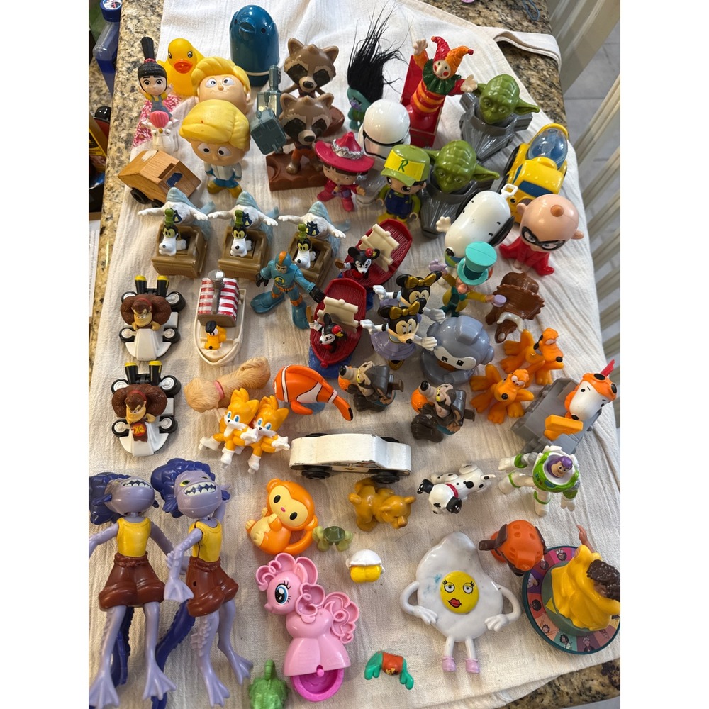 Mixed Character Toy Lot Disney Star Wars Nintendo Marvel Figures 40+ Pieces